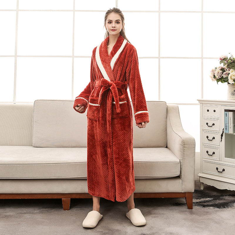 Women Pajamas Couple Gown Bathrobe Winter Robe