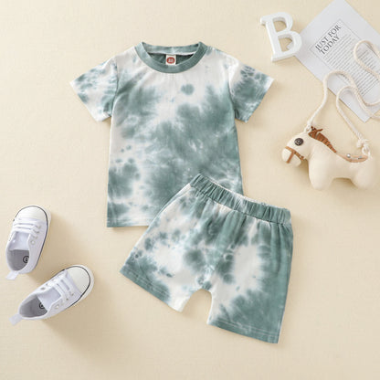 Tie-dye Round Neck Short-sleeved T-shirt