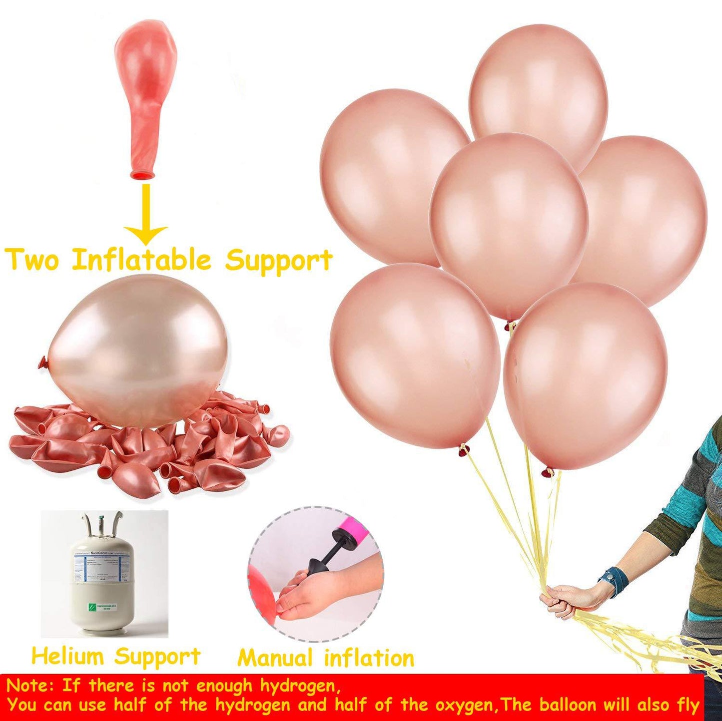 Happy Birthday Birthday Letter 16 Inch Rose Gold Balloon Set