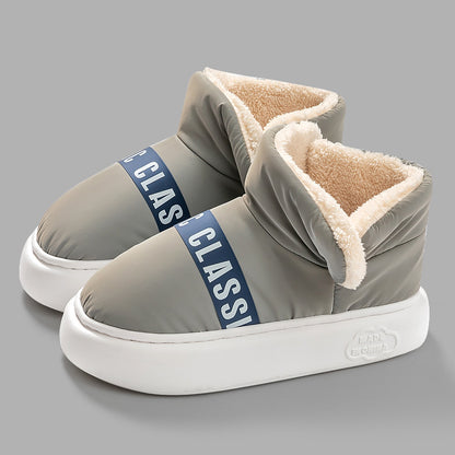 Wear Resistant Plush Warm Down Slippers