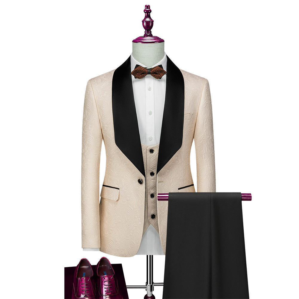 Men's Suit Set Slim Fit Groom Wedding Evening Dress