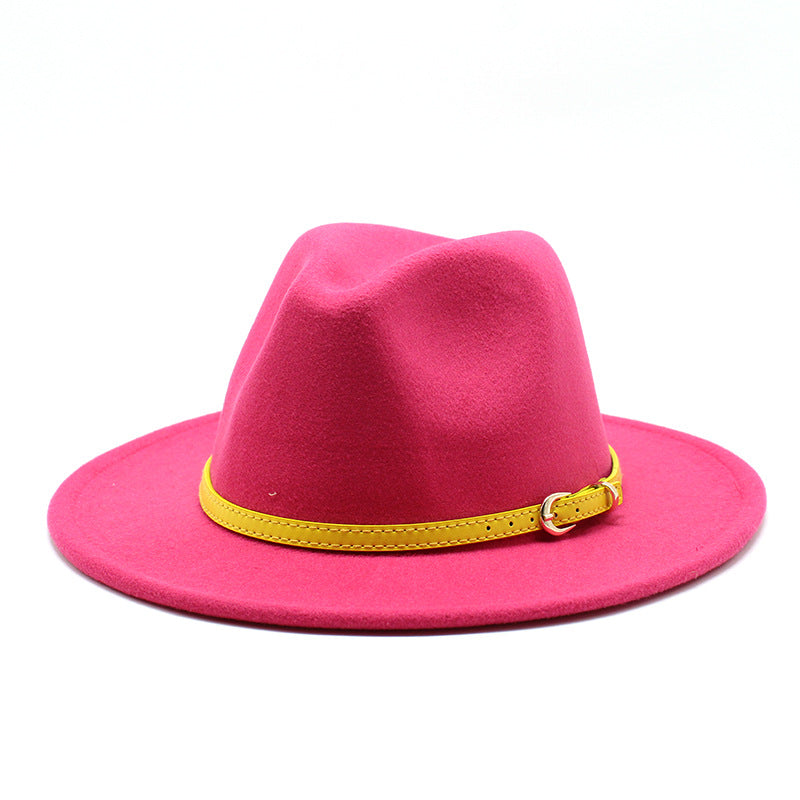 Woolen Hat Big Brimmed Hat Jazz Hat Felt Hat