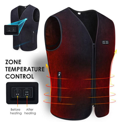 Intelligent Dual-control Self-heating V-neck Vest Jacket