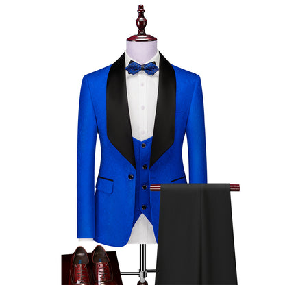 Men's Suit Set Slim Fit Groom Wedding Evening Dress