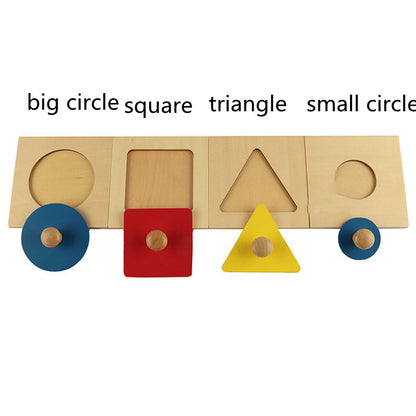 Sensory Puzzles To Recognize Four Kinds Of Geometric Jigsaw Puzzle Toys