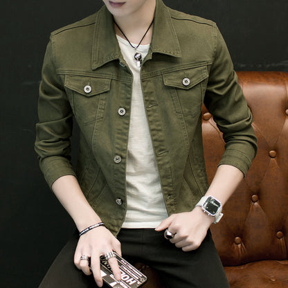 Denim Jacket Men's Spring And Autumn Korean Style Trendy Top