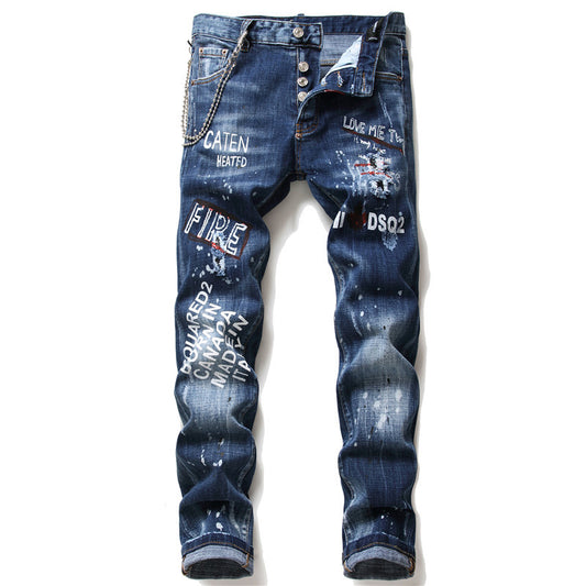 Men slim jeans pants