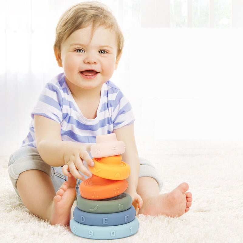 Six Stacked Jenga Squeezed And Called Children's Toys