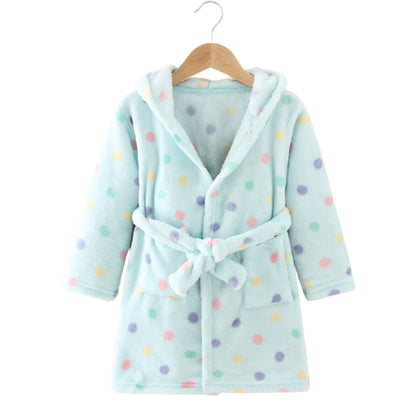 Clothing Children's Bathrobe Robe Thick Flannel