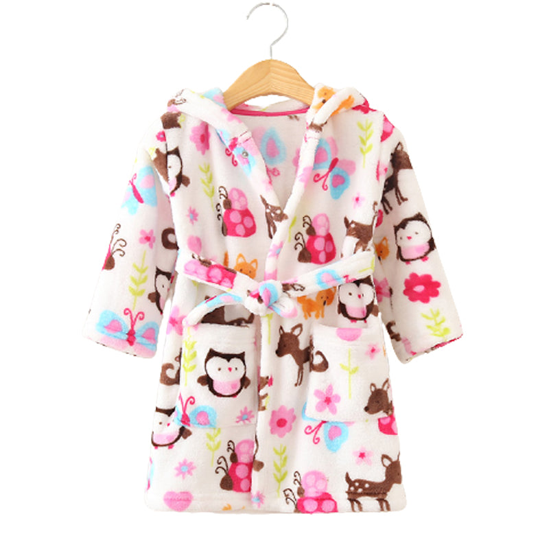 Clothing Children's Bathrobe Robe Thick Flannel