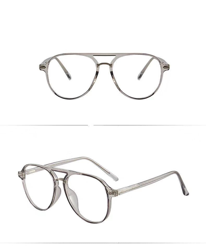 New Retro Double Beam Large Frame TR Glasses Frame