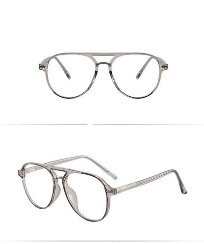 New Retro Double Beam Large Frame TR Glasses Frame