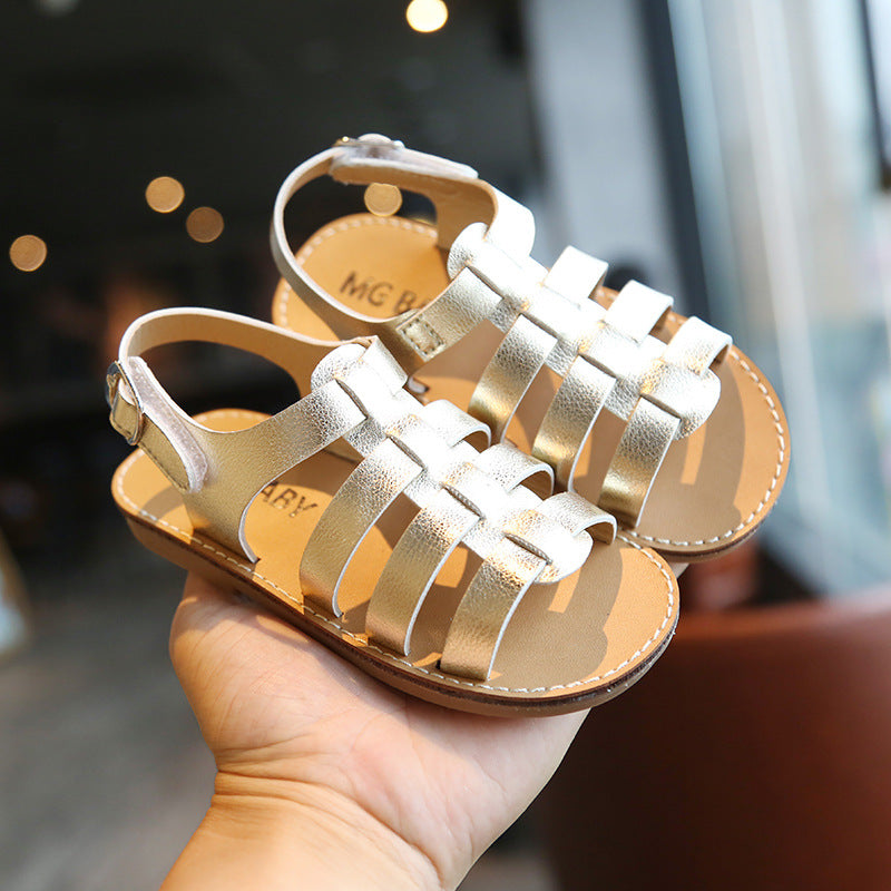 Little Girl Princess Roman Sandals Soft Sole Beach Shoes