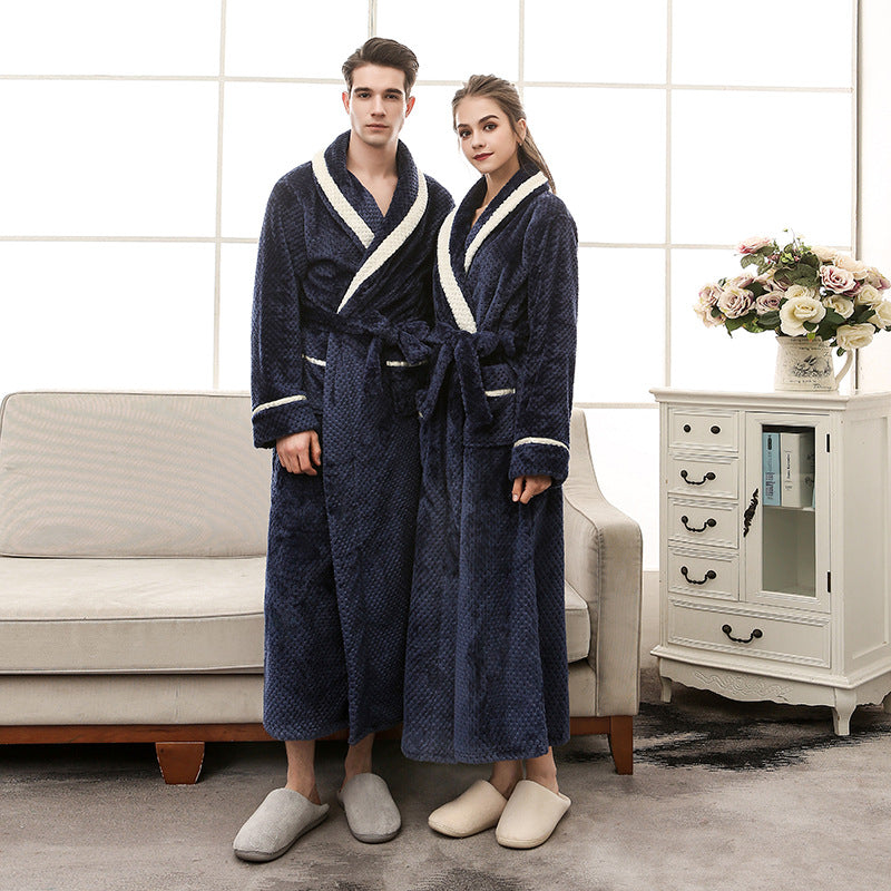 Women Pajamas Couple Gown Bathrobe Winter Robe